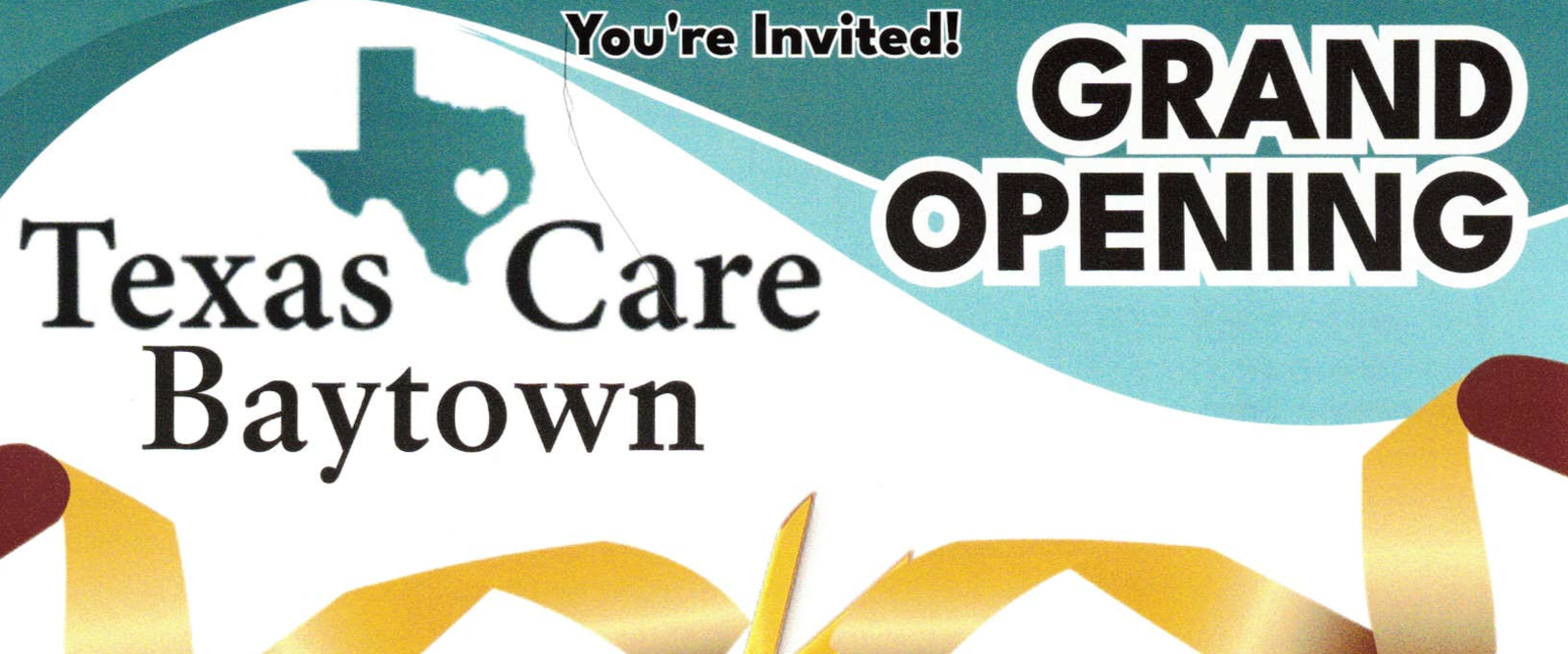 Grand Opening Texas Care Baytown Graphic
